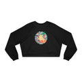 Beachin' Cat Graphic Cropped Sweatshirt