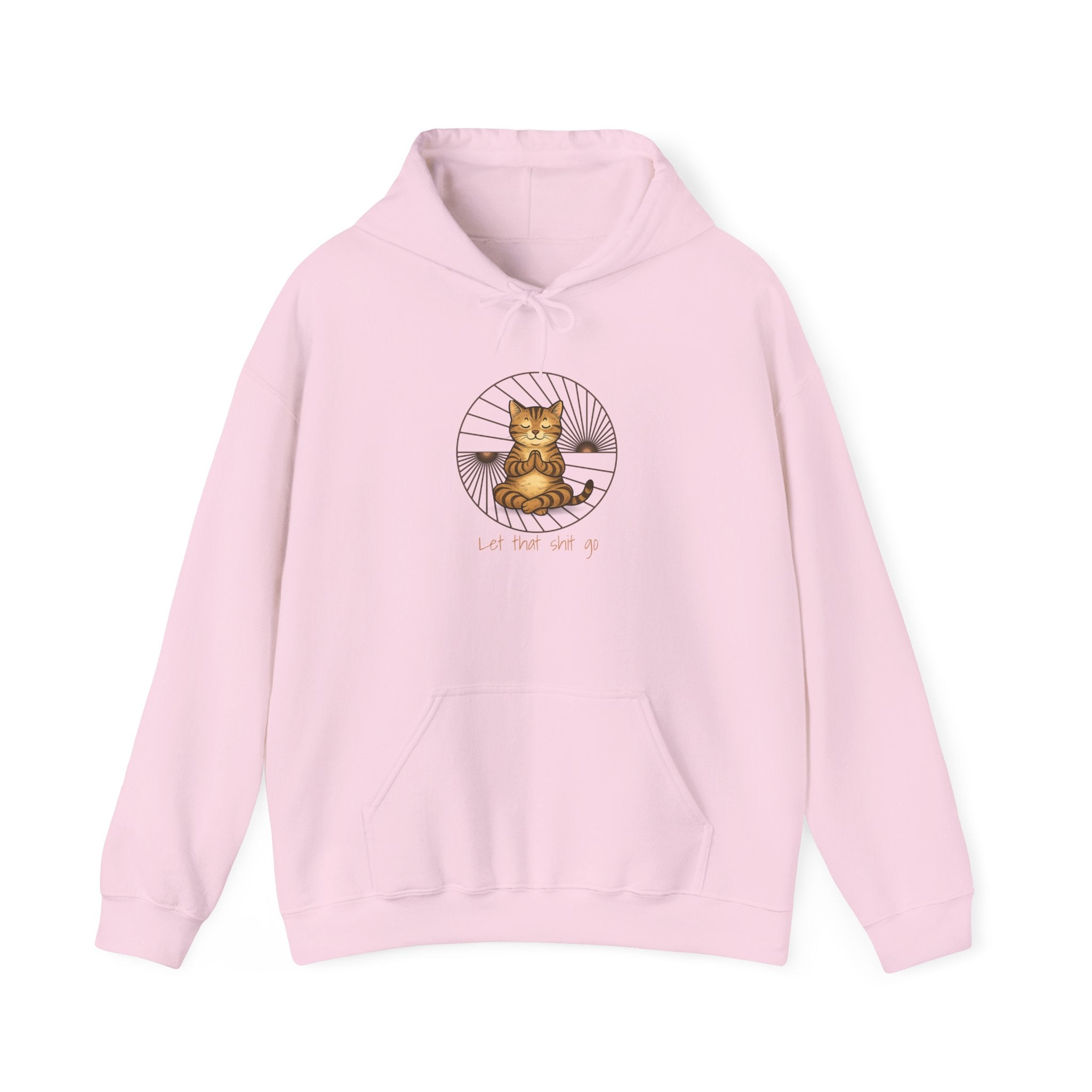 Meditating Cat Illustration Hoodie