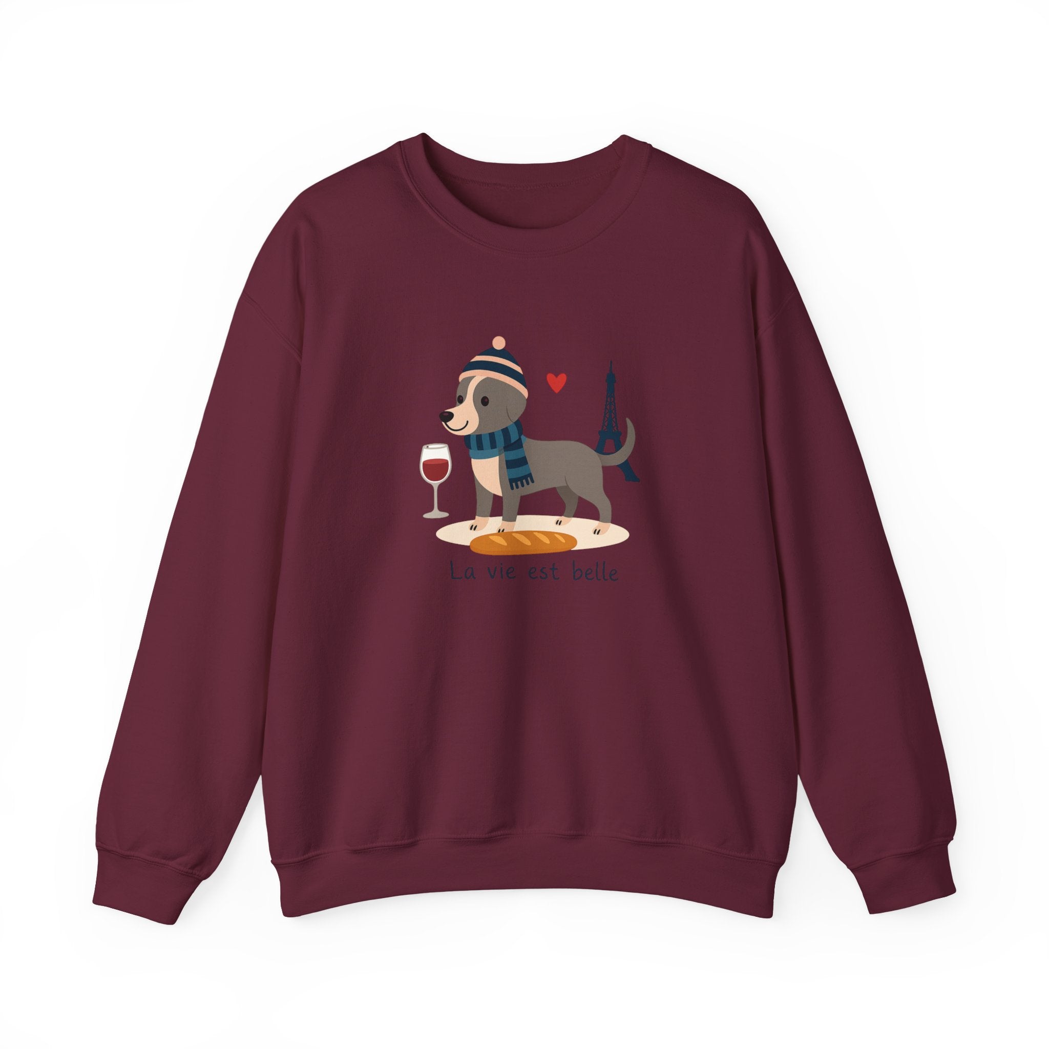 La Vie Est Belle Dachshund in Paris Sweatshirt