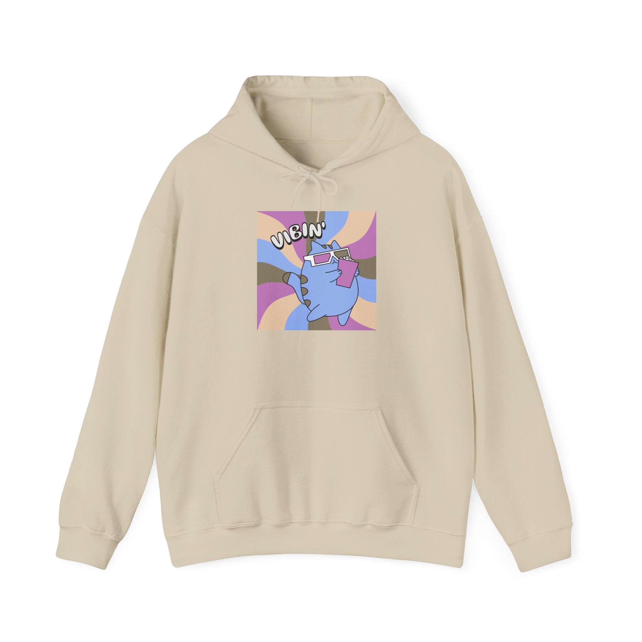 Vibin' Cat Retro Hoodie