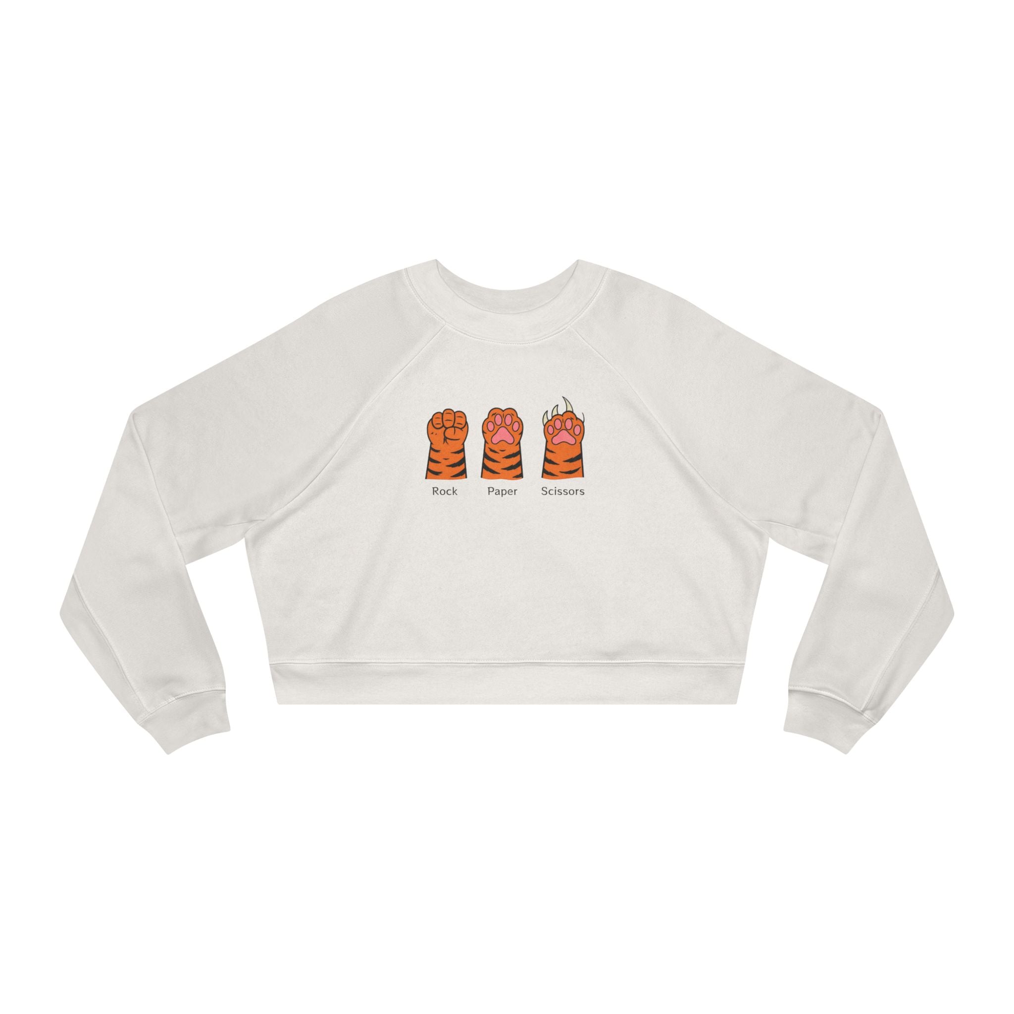 Rock Paper Scissors Tiger Paw Cropped Sweatshirt