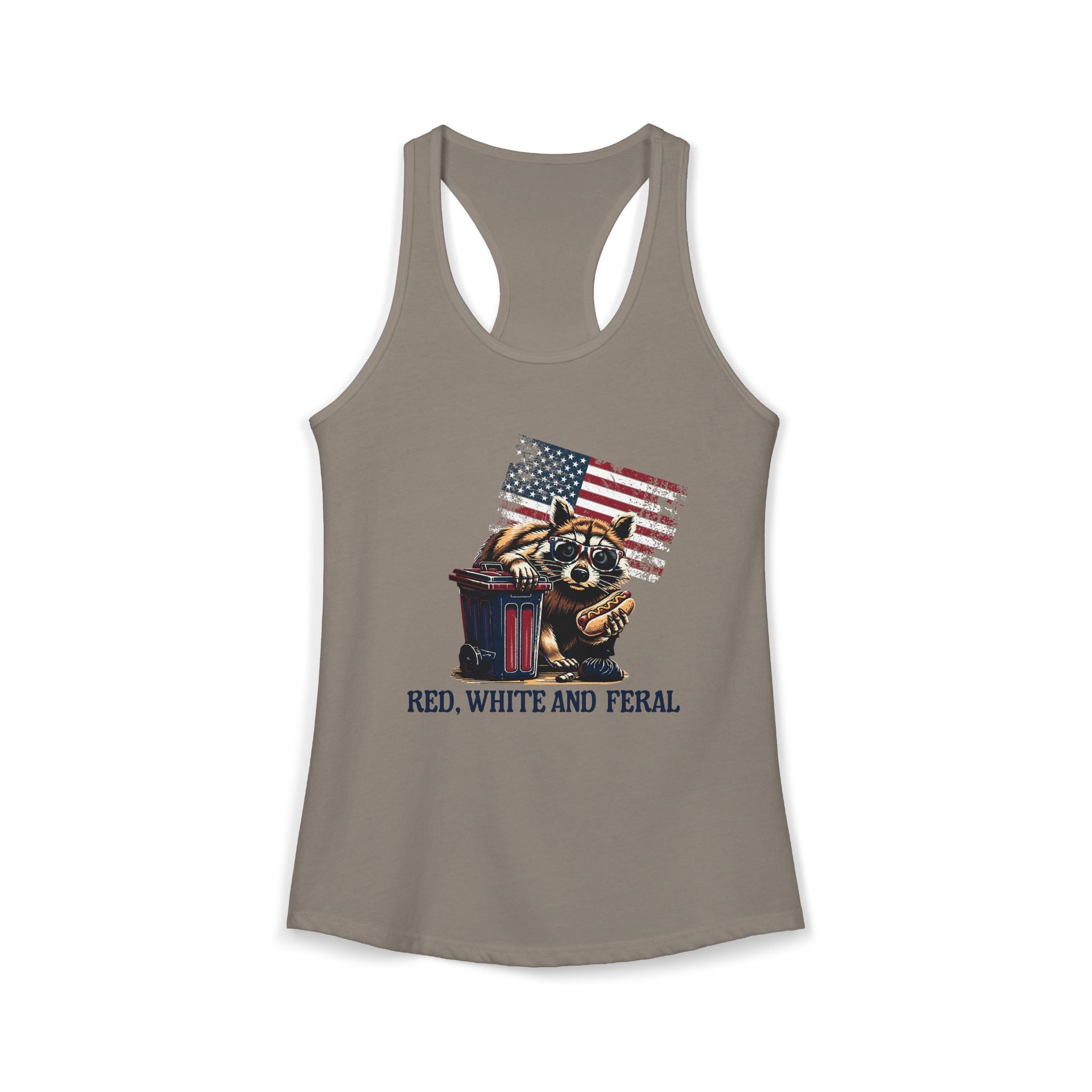 Red, White and Feral Tank Top