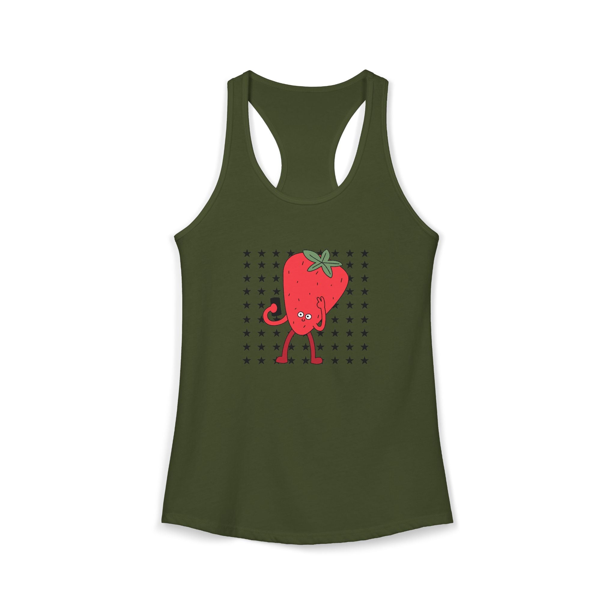 Retro Strawberry Selfie Tank Top