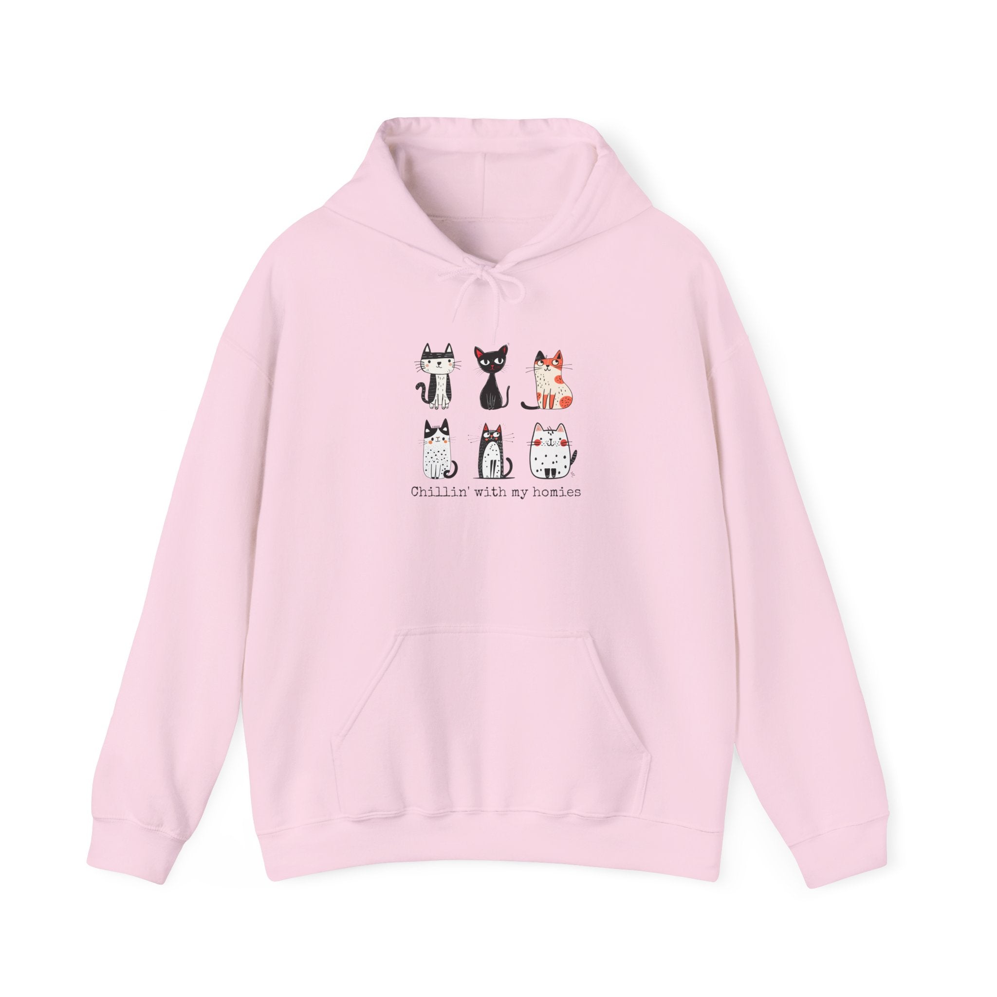 Chillin' with my Homies Cat Graphic Hoodie