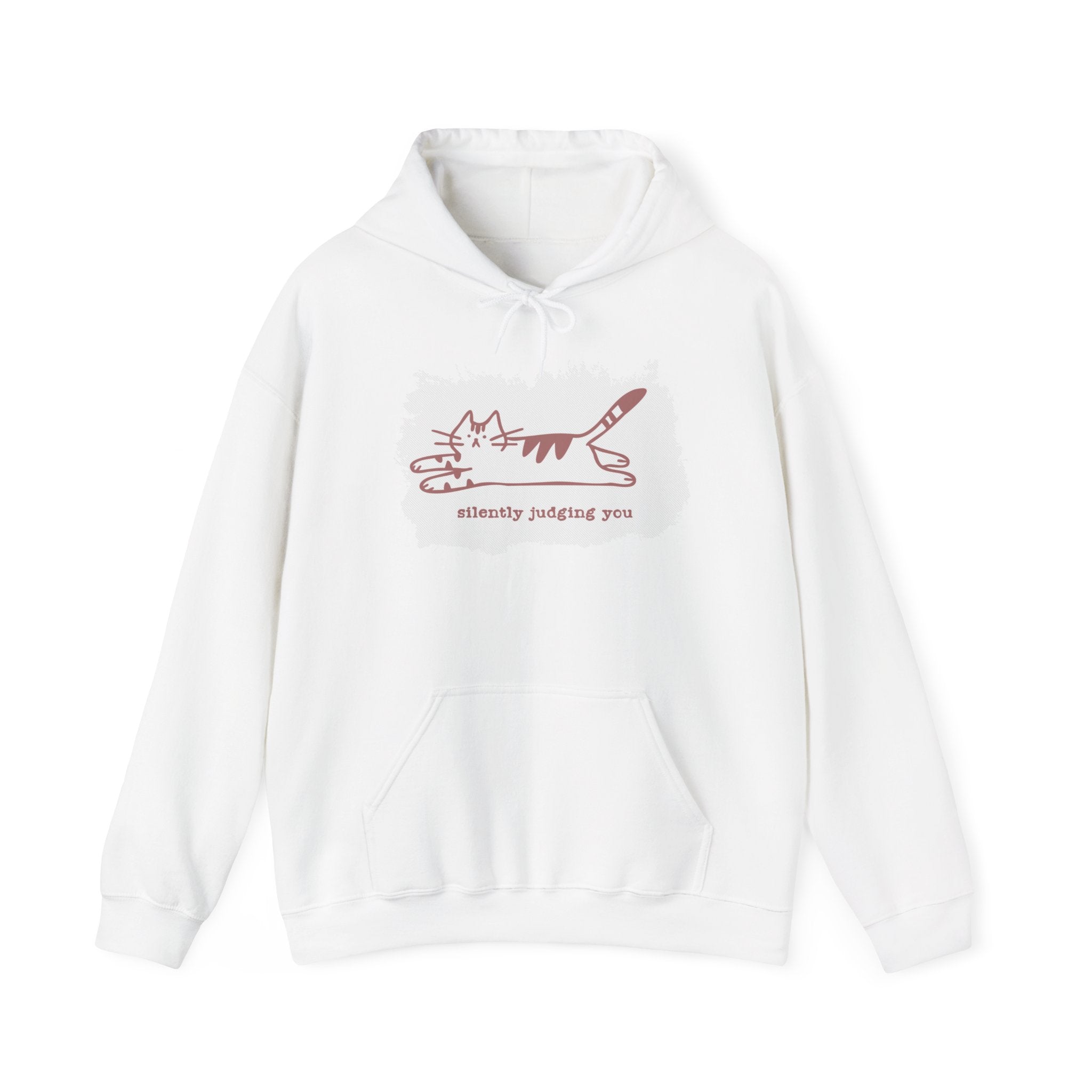 Silently Judging Cat Graphic Hoodie