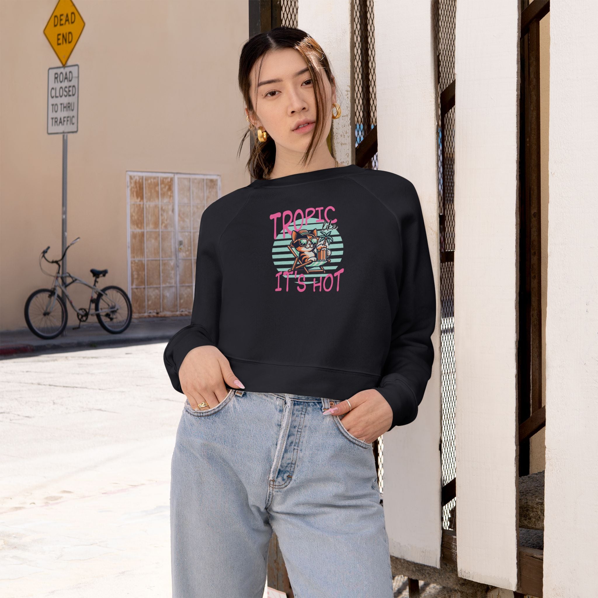 Tropic Like It's Hot Cropped Sweatshirt