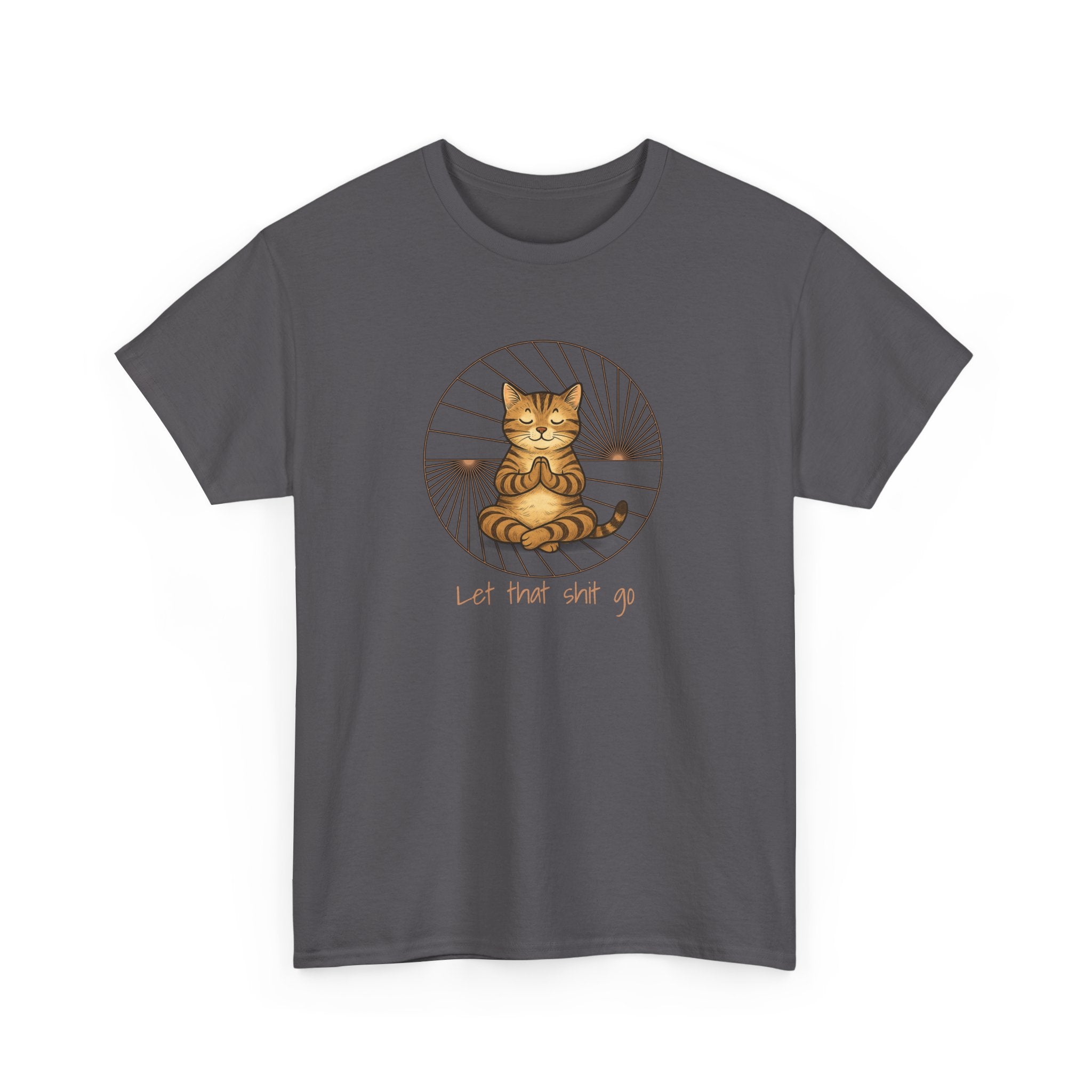 Meditating Cat Let That Shit Go Tee