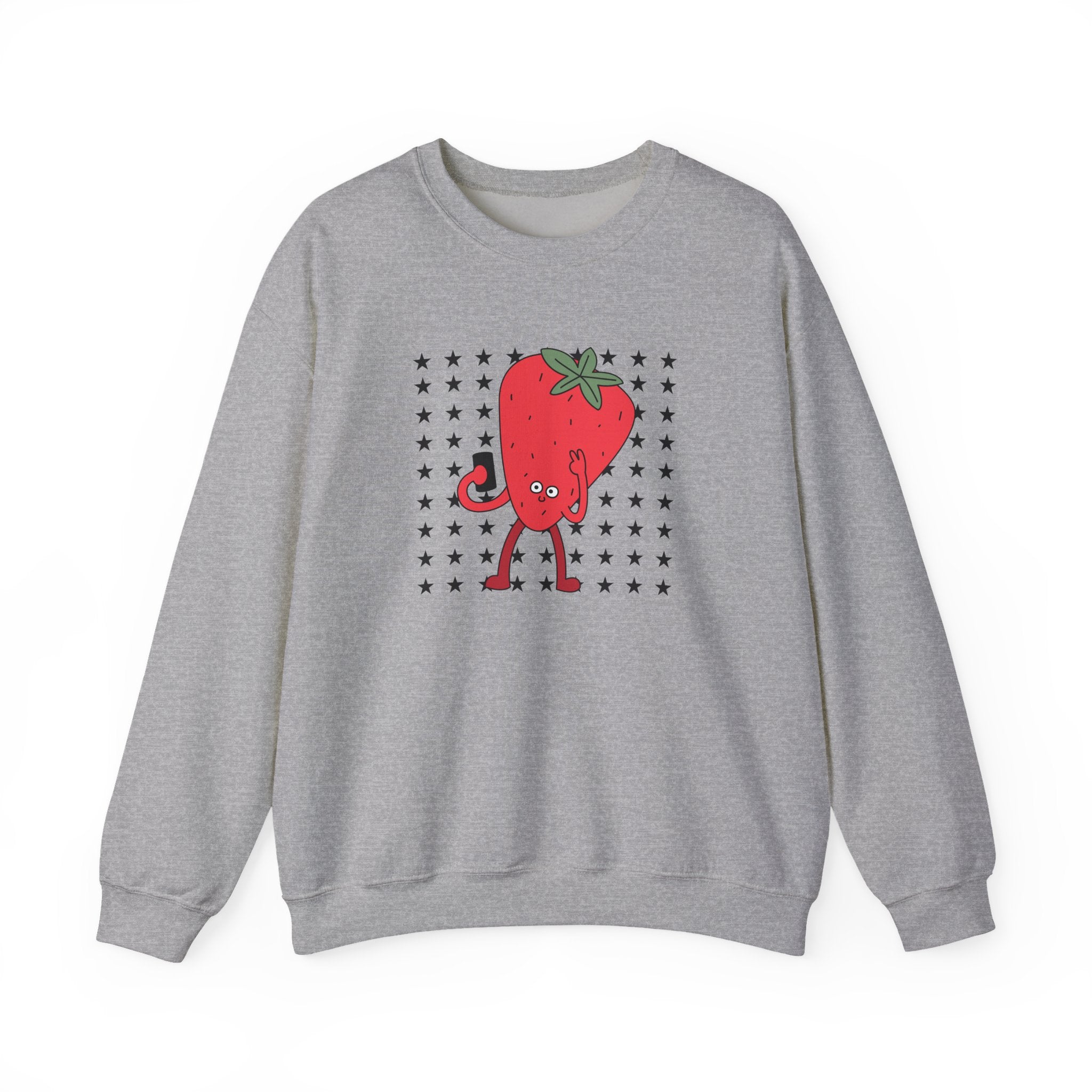 Cute Strawberry Character Sweatshirt