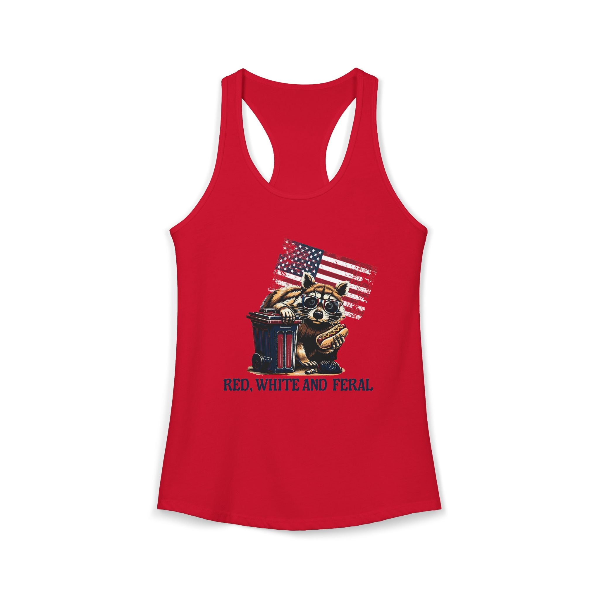 Red, White and Feral Tank Top