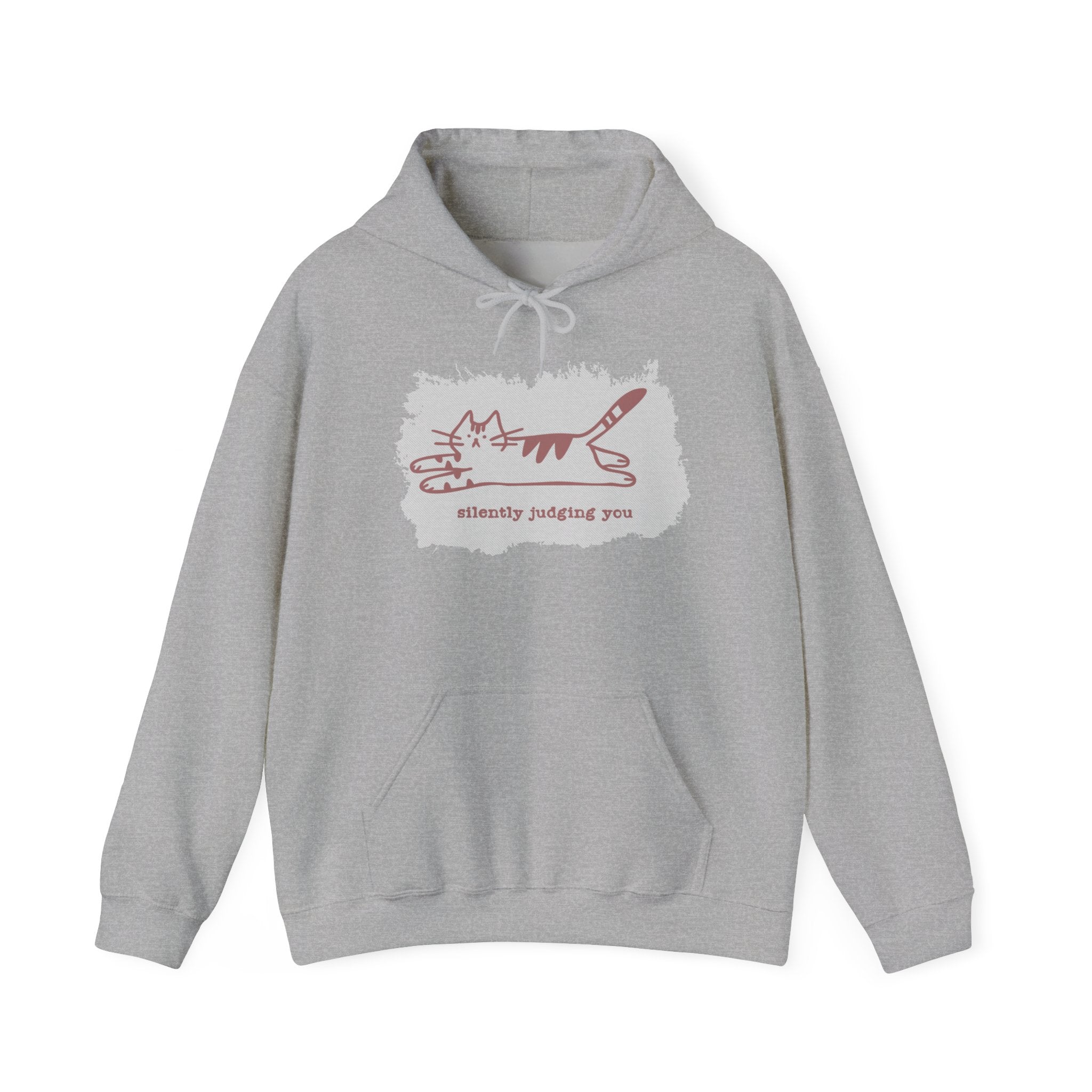 Silently Judging Cat Graphic Hoodie