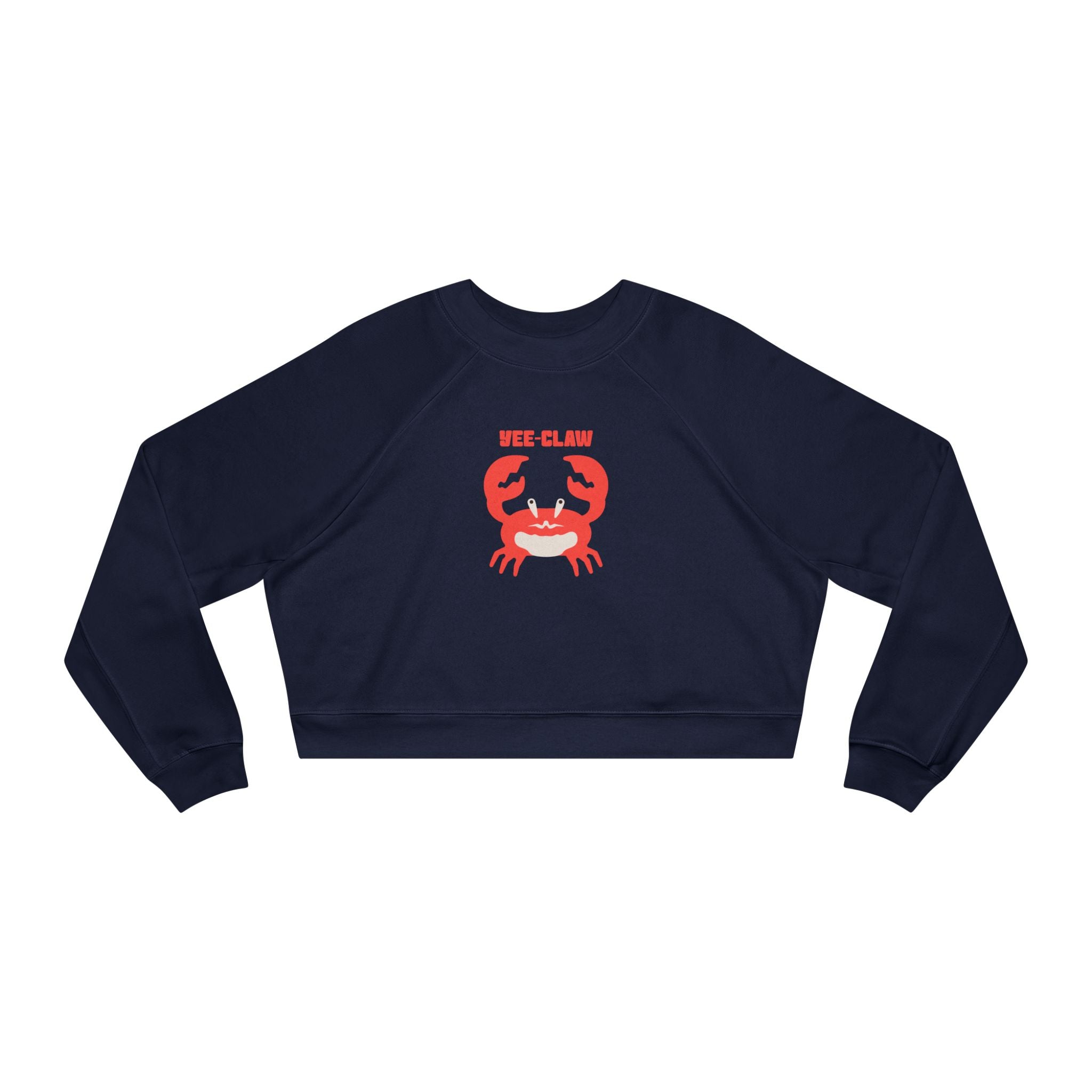 Red Crab Illustration Cropped Pullover