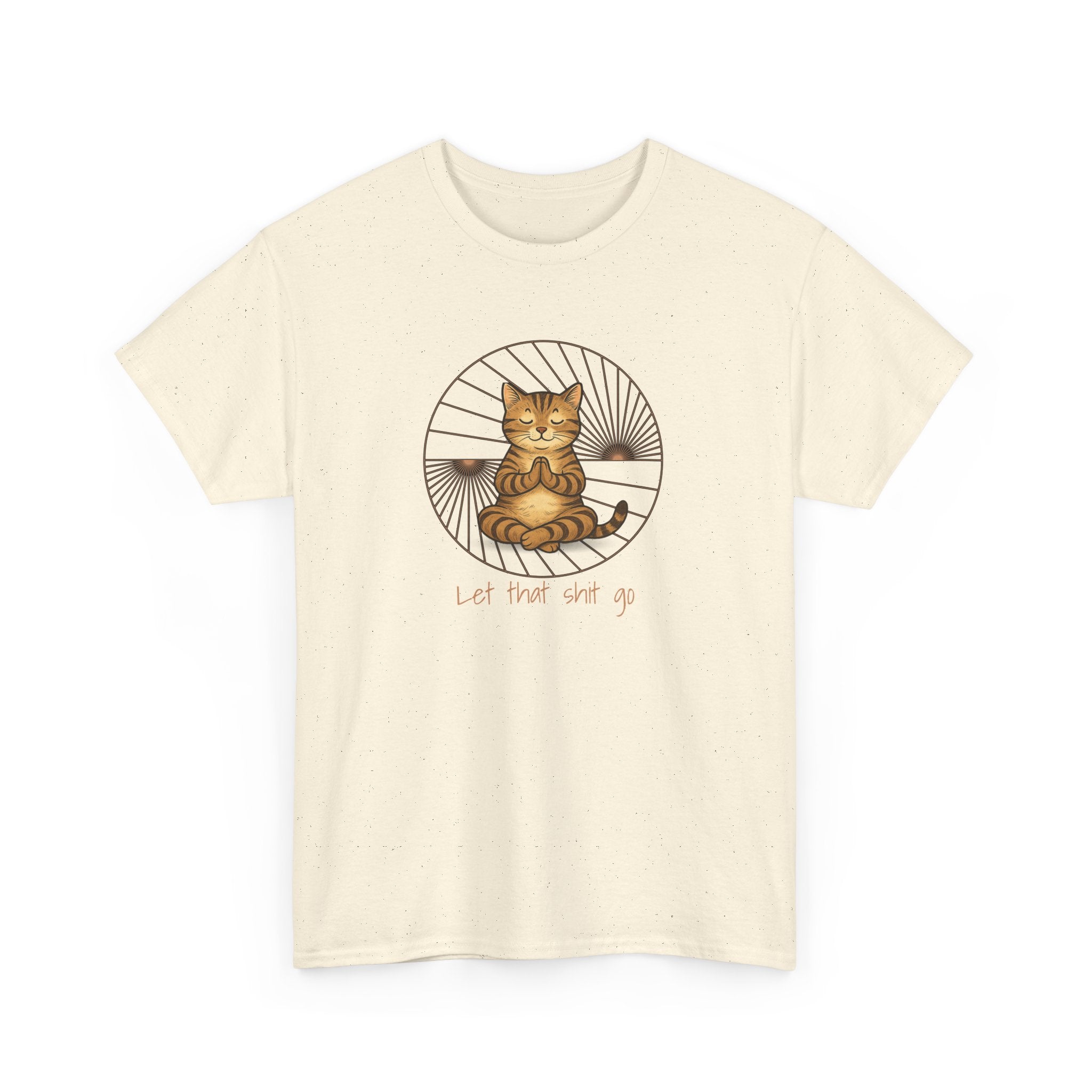 Meditating Cat Let That Shit Go Tee