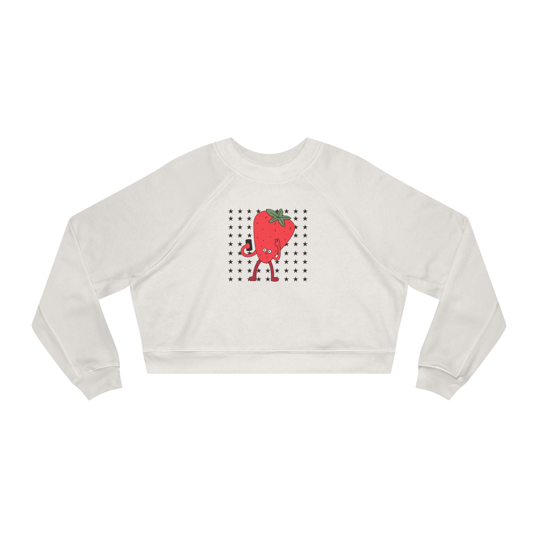 Strawberry Character Cropped Sweatshirt