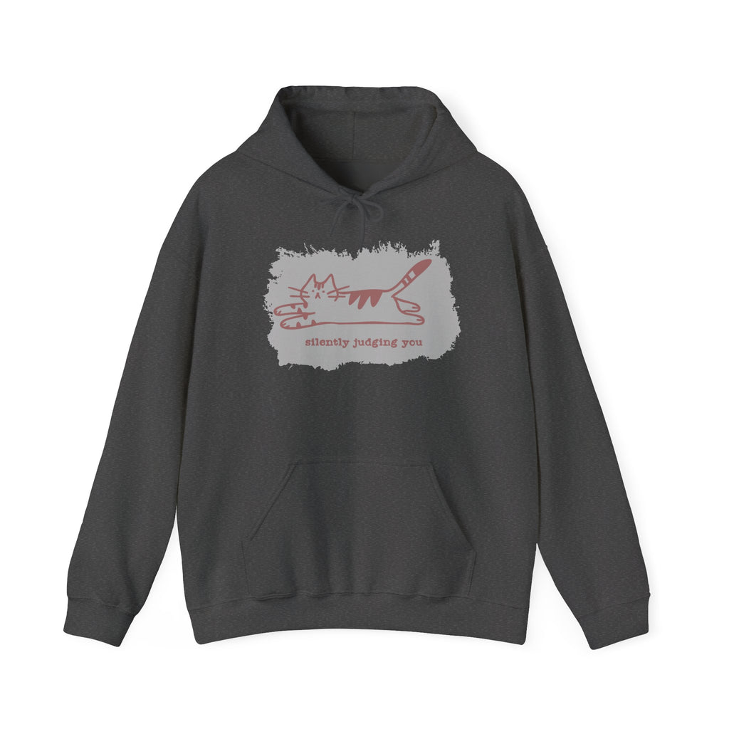 Silently Judging Cat Graphic Hoodie
