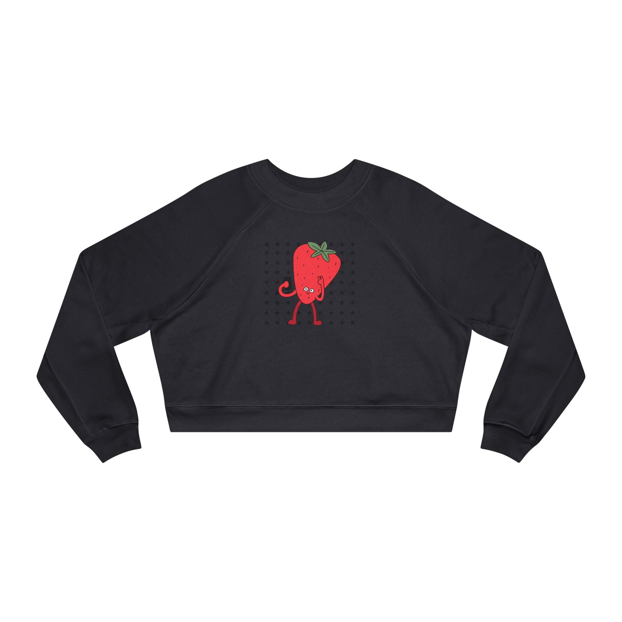 Strawberry Character Cropped Sweatshirt