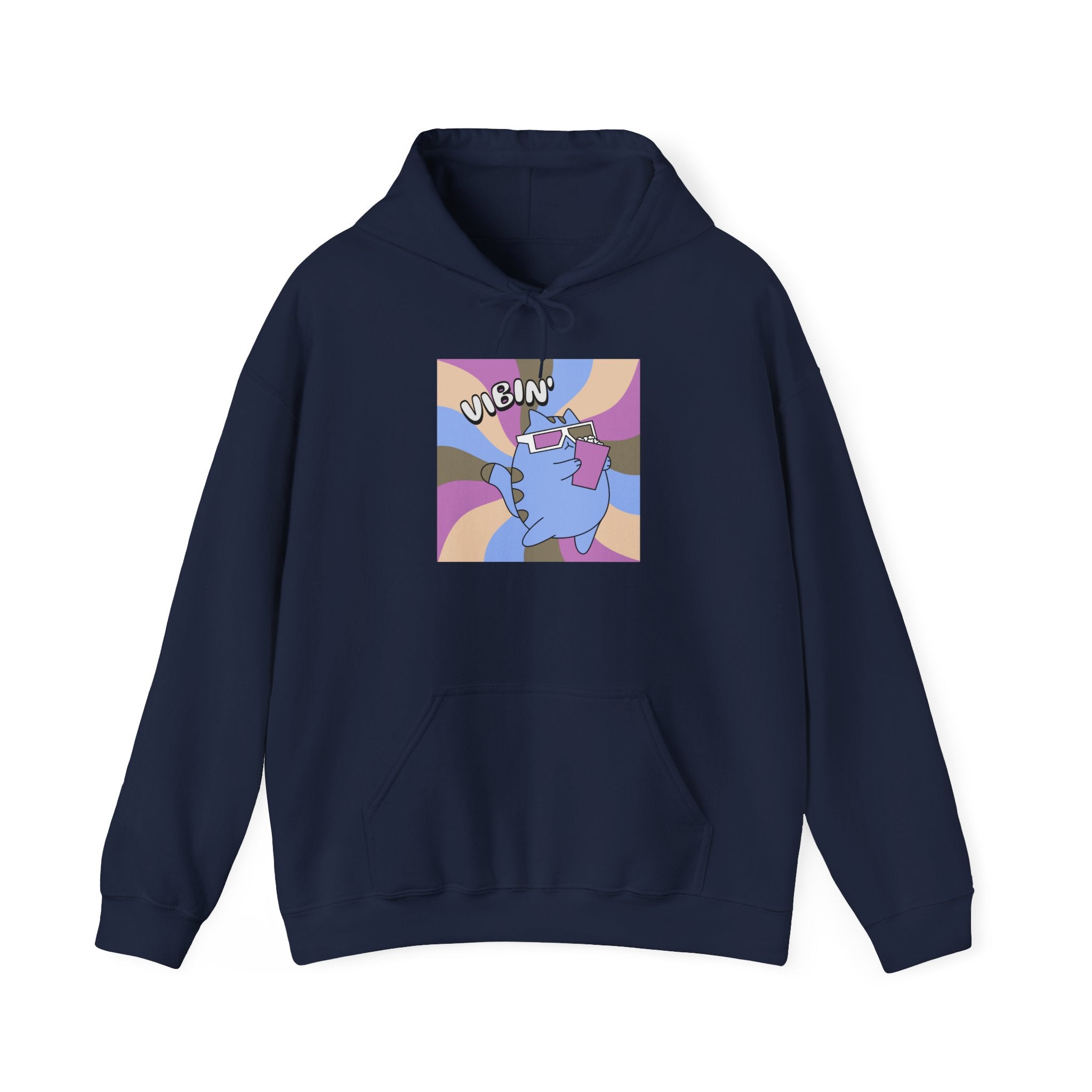 Vibin' Cat Retro Hoodie