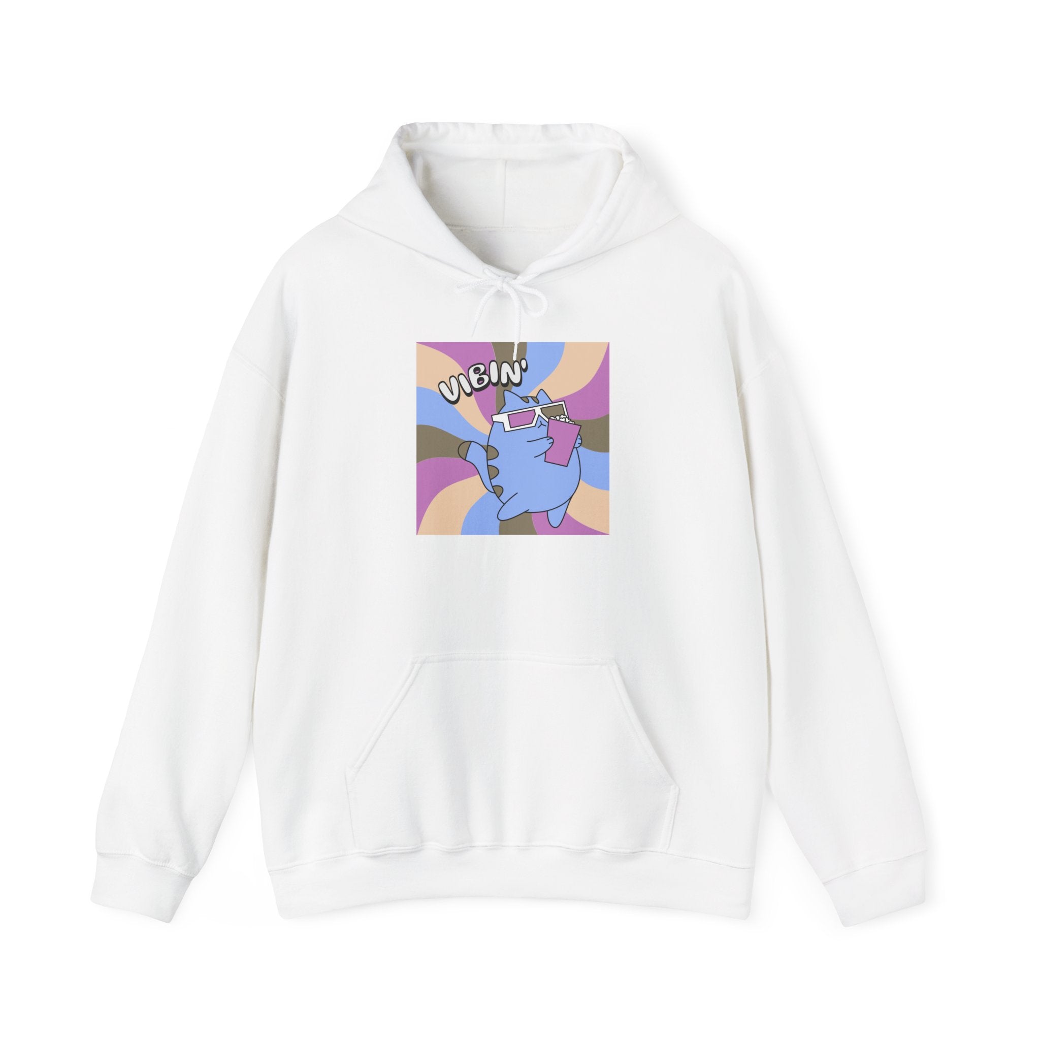 Vibin' Cat Retro Hoodie