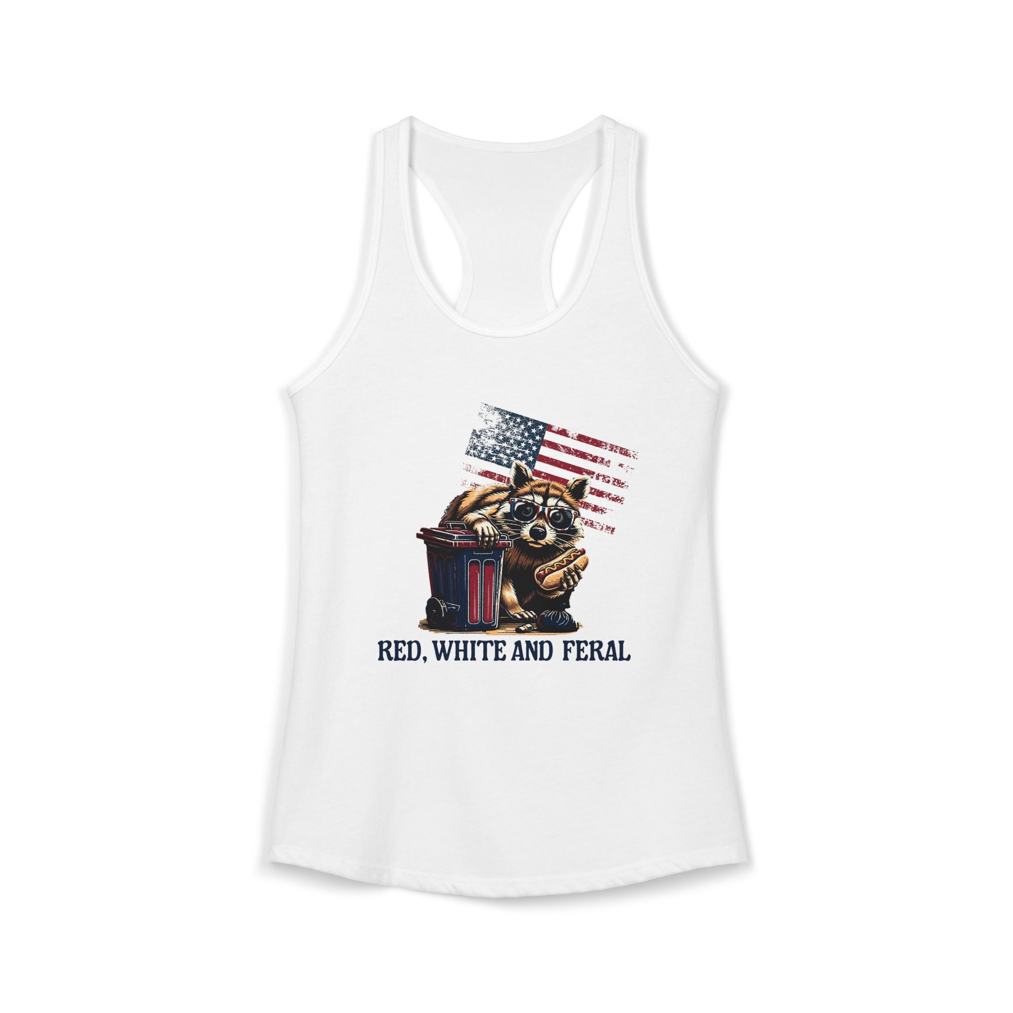 Red, White and Feral Tank Top