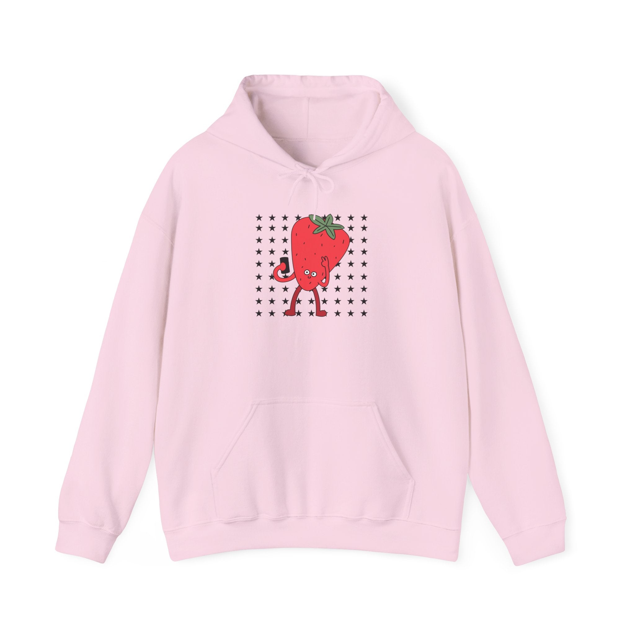 Smirking Strawberry Graphic Hoodie