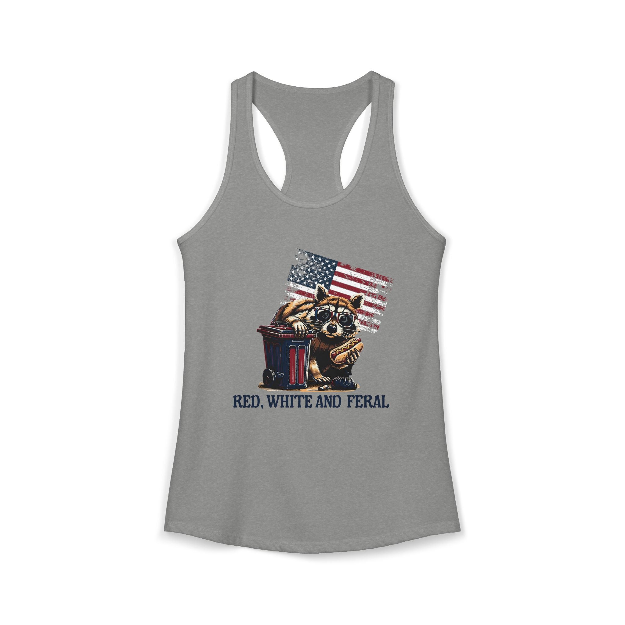 Red, White and Feral Tank Top