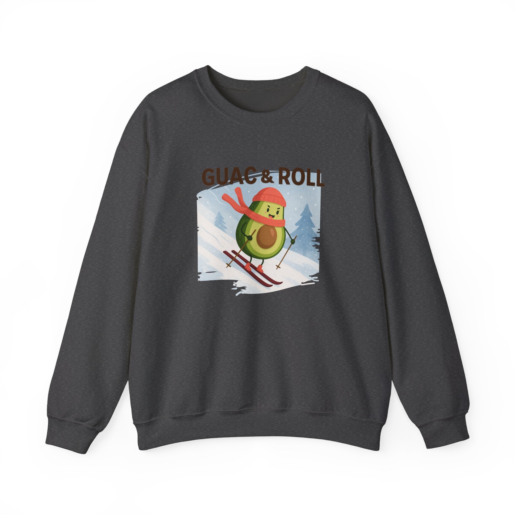 Guac & Roll Avocado Skiing Sweatshirt