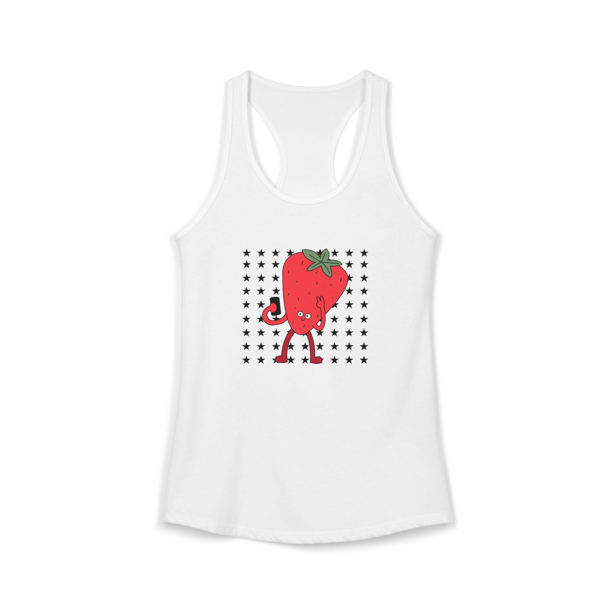 Retro Strawberry Selfie Tank Top
