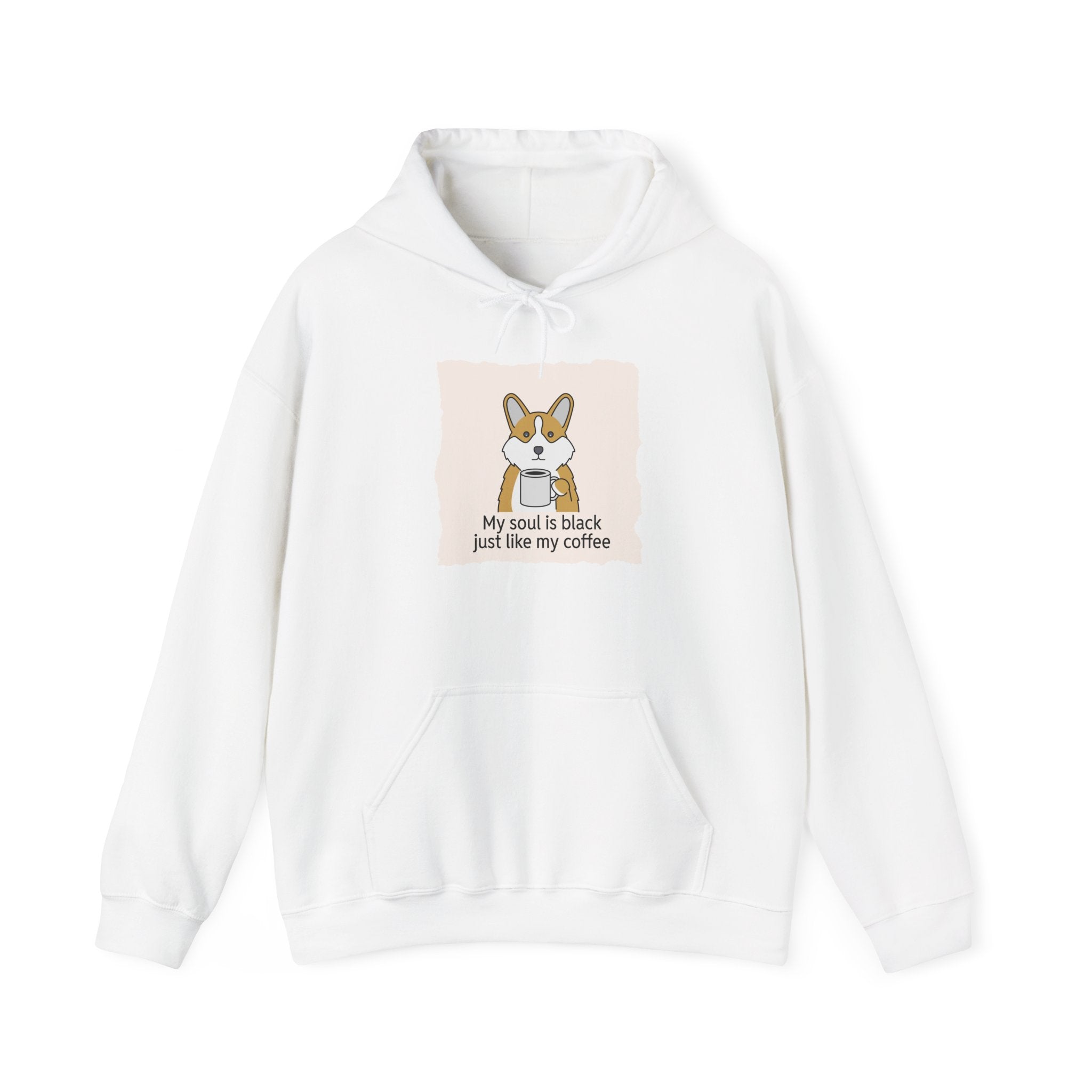 Corgi Coffee Illustration Hoodie