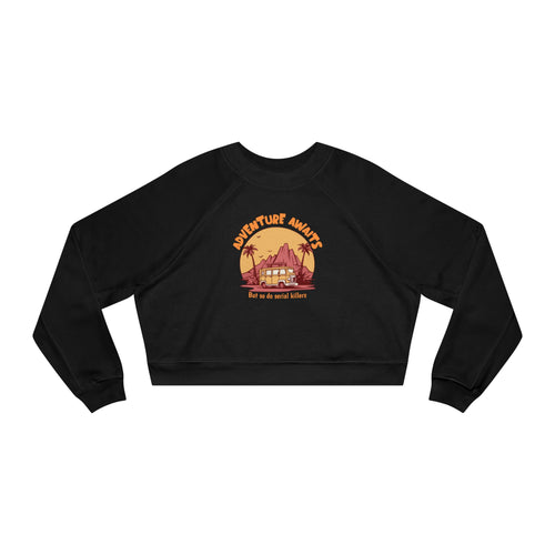 Adventure Awaits Retro Cropped Sweatshirt