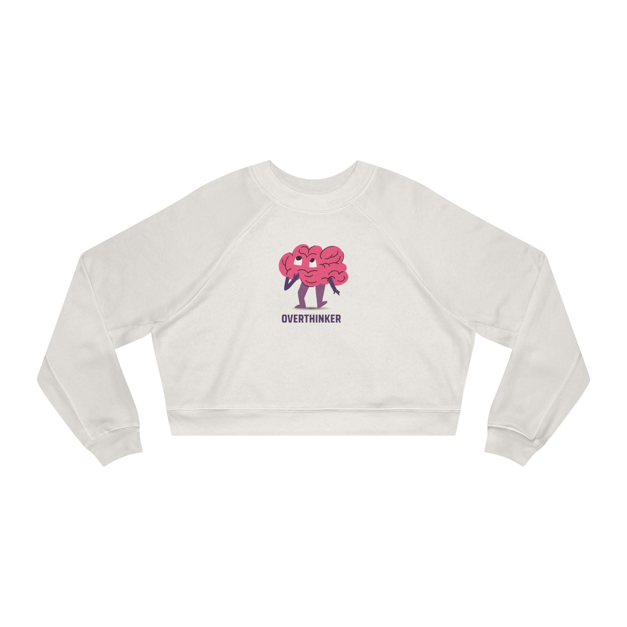 Pink Brain Overthinker Cropped Sweatshirt